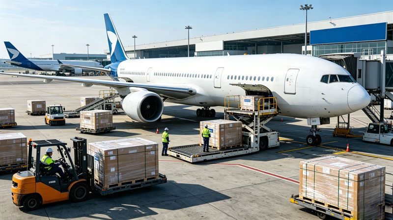 Airport cargo scene